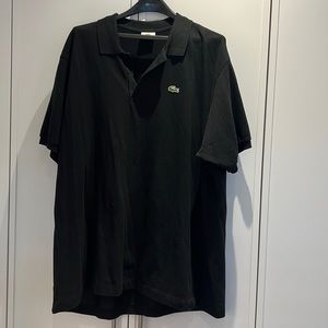 Lacoste size 8 men’s polo, black